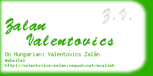 zalan valentovics business card